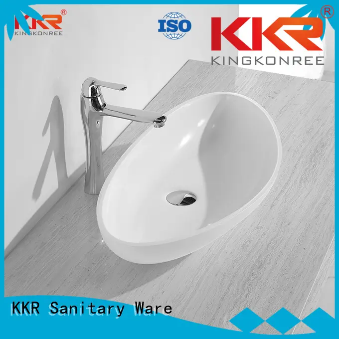 shape square basin surface oval above counter basin KingKonree Brand 1