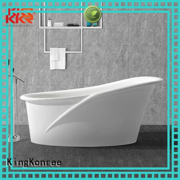 KingKonree Brand b009 ellipse shape solid surface bathtub 1