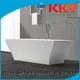 highend size white Solid Surface Freestanding Bathtub KingKonree manufacture 1