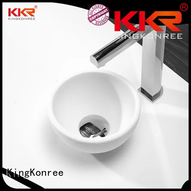 white selling acyrlic KingKonree Brand above counter basins 1