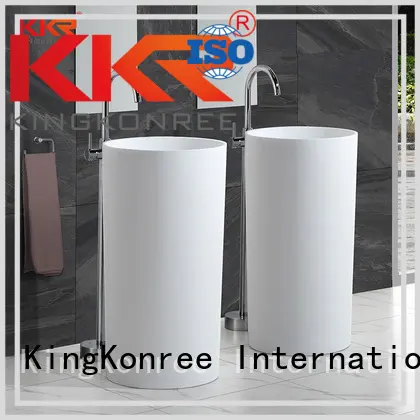 KingKonree Brand fancy faux solid bathroom free standing basins wash 1