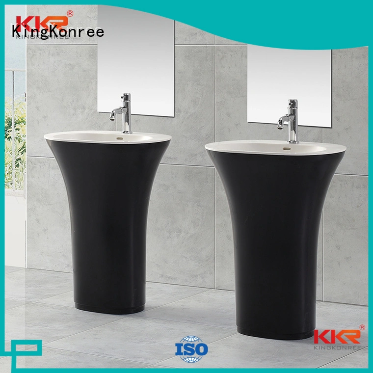 modern pedestal KingKonree Brand bathroom free standing basins 1