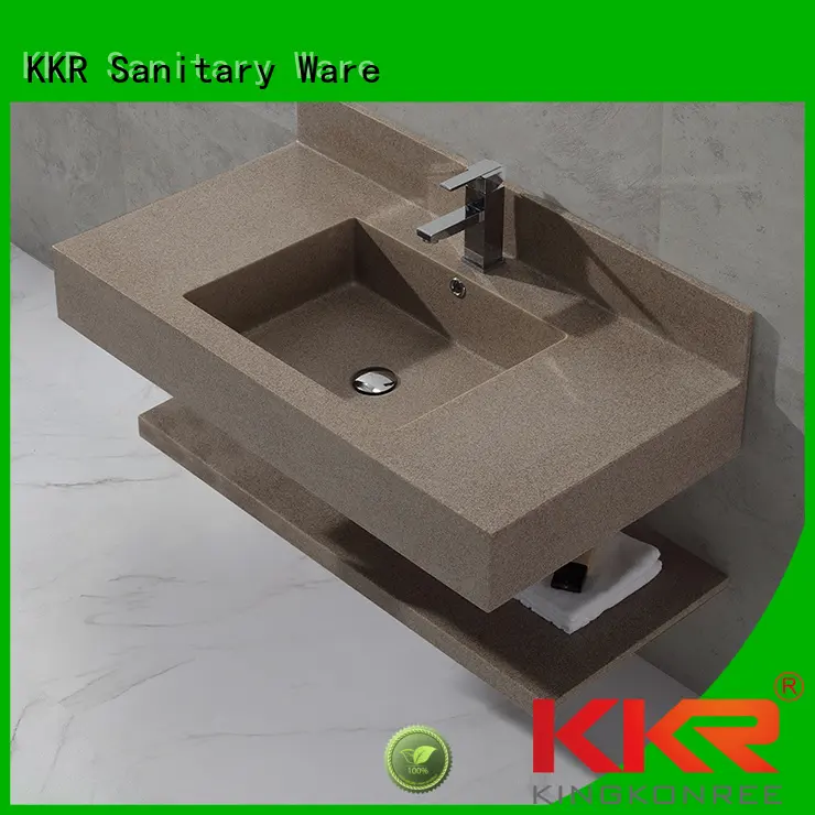 stone square KingKonree Brand wall mounted bathroom basin factory 1