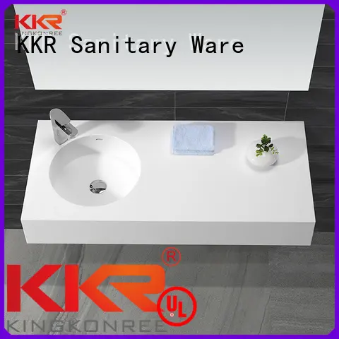 KingKonree Brand acrylic marble mounted modern wall mounted wash basins 1