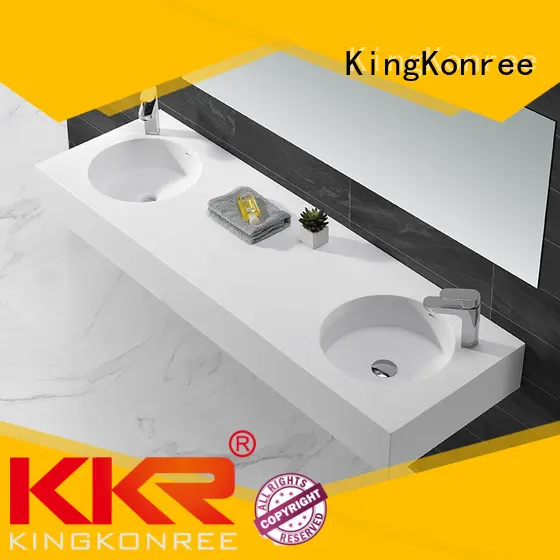 artificial square wall mounted bathroom basin ware KingKonree company 1