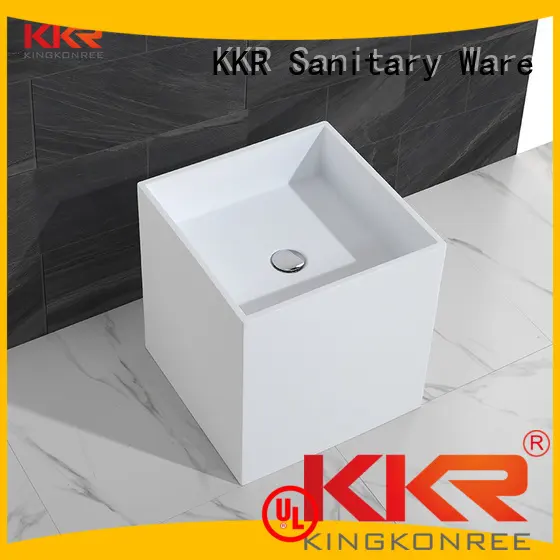 diamond stone freestanding bathroom free standing basins KingKonree manufacture 1