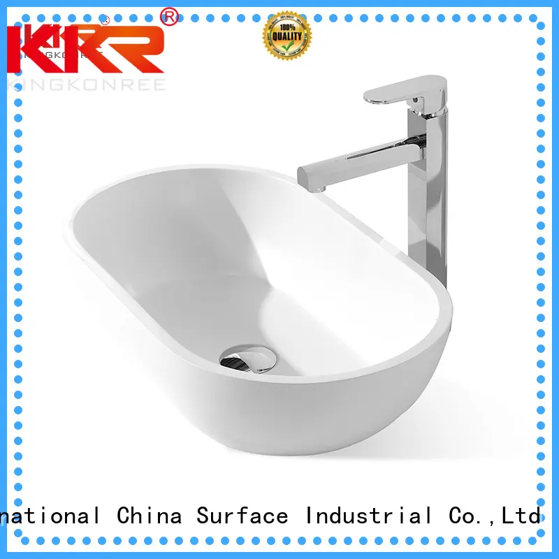 above acrylic counter artificial oval above counter basin KingKonree Brand 1