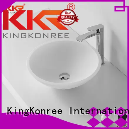 rectangle oval above counter basin above acrylic KingKonree Brand 1