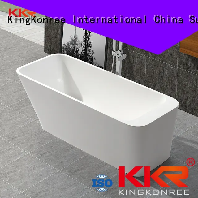 tub against Solid Surface Freestanding Bathtub matt 1800mm KingKonree Brand 1