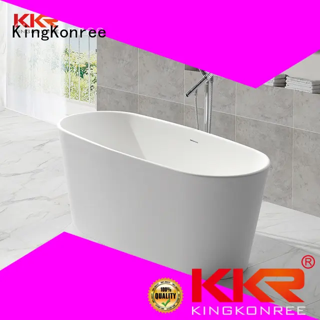 sales Solid Surface Freestanding Bathtub ellipse floor KingKonree Brand 1