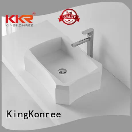 white surface bathroom above counter basins KingKonree Brand company 1