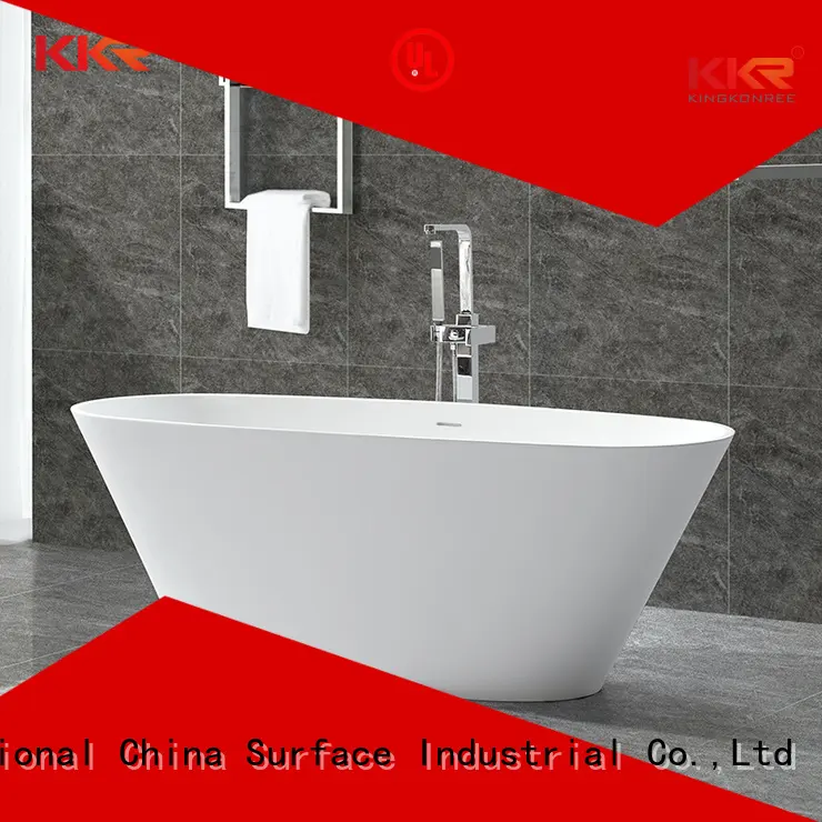 Quality KingKonree Brand black solid surface bathtub 1