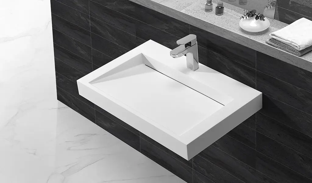 Hot wall mounted bathroom basin hung KingKonree Brand 2