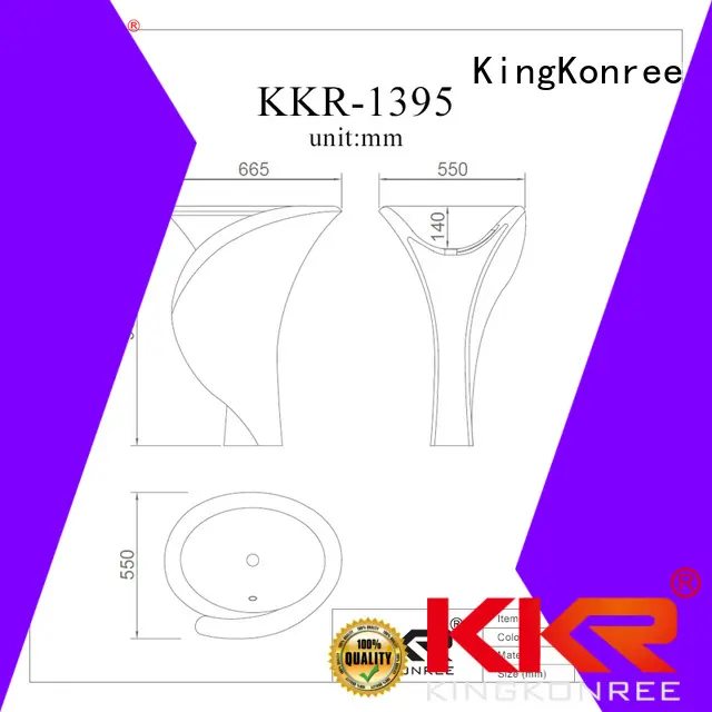 stone acyrlic marble bathroom free standing basins KingKonree manufacture 1