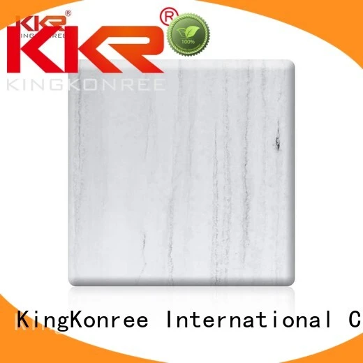 KingKonree grey solid surface sheet slabs customized for hotel 1