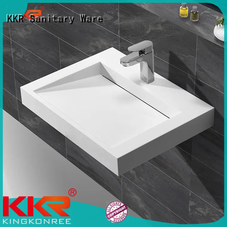 rectangle wall hanging wash basin customized for toilet KingKonree 1