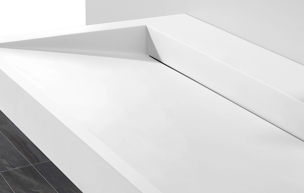 KingKonree solid surface acrylic wash basin cabinet design for hotel 3