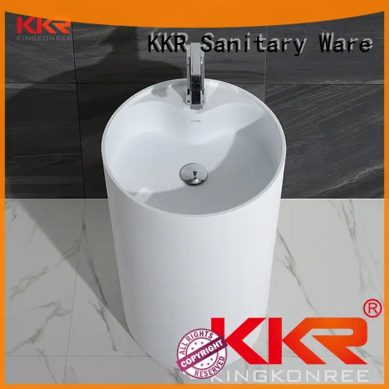 gel freestanding pedestal sink factory price for home KingKonree 1