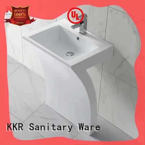 artificial free standing bathroom sink vanity customized for motel KingKonree 1