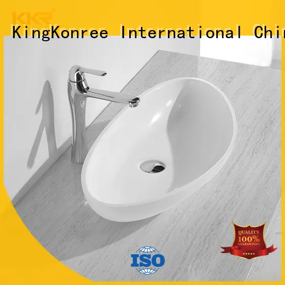 KingKonree pure bathroom vanity above counter basin marble for restaurant 1