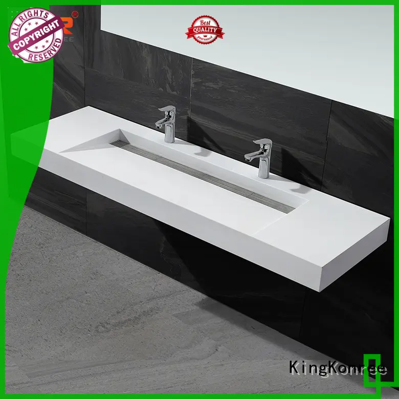 cheap wall hung basin white for hotel KingKonree 1