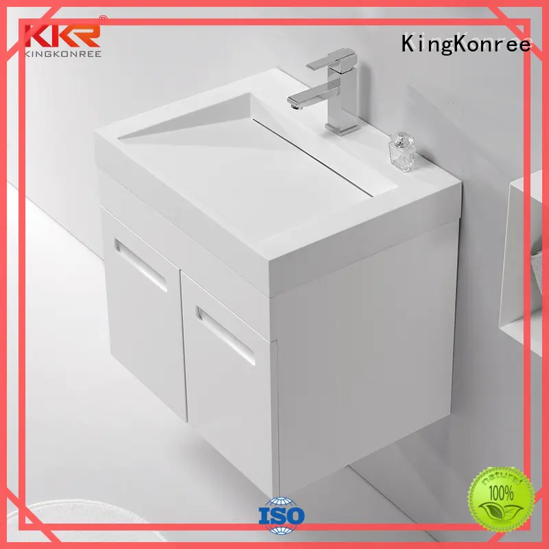 KingKonree white wash basin with cabinet online sinks for motel 1