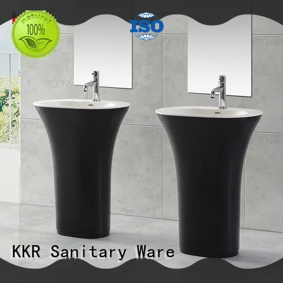 Italian freestanding pedestal basin factory price for home KingKonree 1