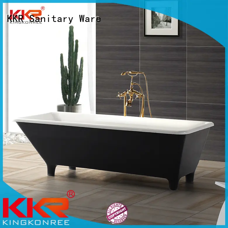 marble stone resin freestanding bath standard KingKonree 1