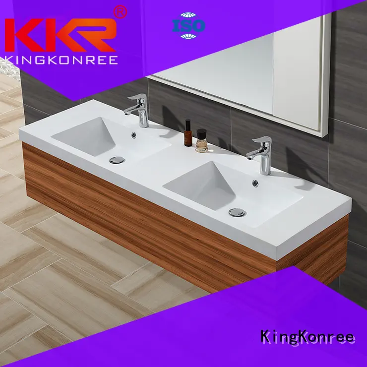 KingKonree smooth wash basin with cabinet hindware dark for bathroom 1