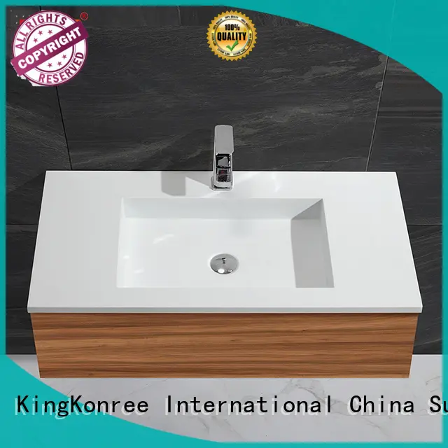 KingKonree marble corner basin and cabinet dark for bathroom 1