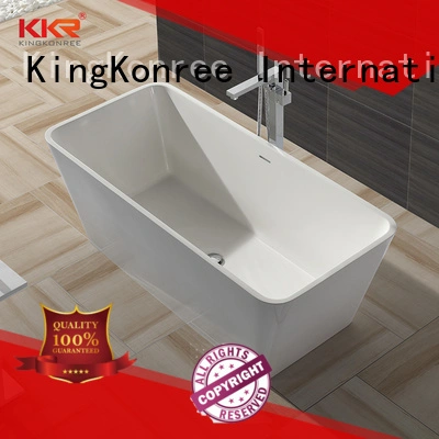 marble stone resin freestanding bath matt for hotel KingKonree 1