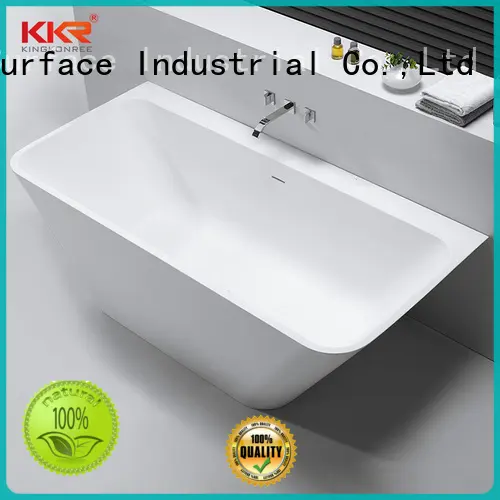 KingKonree hot-sale freestanding deep soaking tub resin for hotel 1