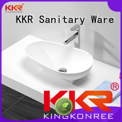KingKonree marble top mount bathroom sink at discount for restaurant 1