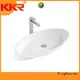 sanitary ware square above counter bathroom sink resin for home KingKonree 1