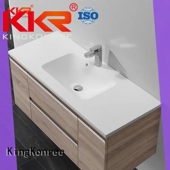 KingKonree wooden acrylic wash basin cabinet sanitary ware for bathroom 1