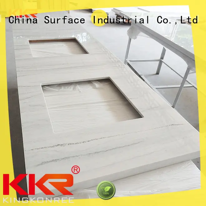 white inexpensive countertops quartz stone for motel KingKonree 1
