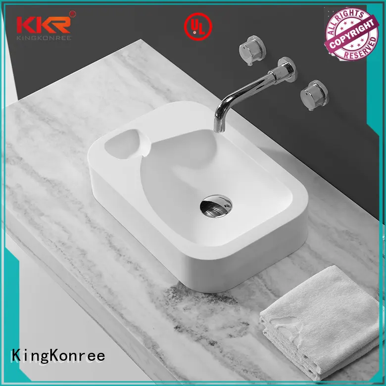 above counter vessel sink black for hotel KingKonree 1