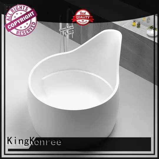 marble lightweight freestanding bathtub black KingKonree 1