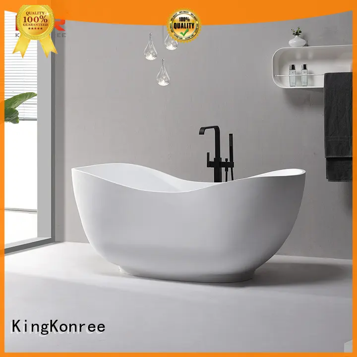 white bathroom stand alone tub black for hotel KingKonree 1