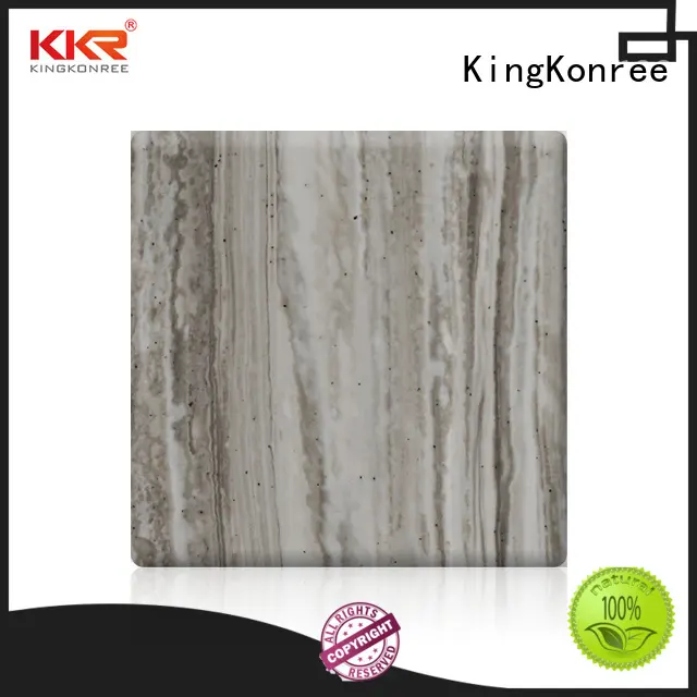 KingKonree black acrylic solid surface sheet prices manufacturer for indoors 1