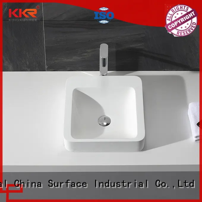 thermoforming above counter bathroom sink vanity customized for room 1