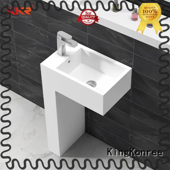 solid surface basin round for bathroom KingKonree 1