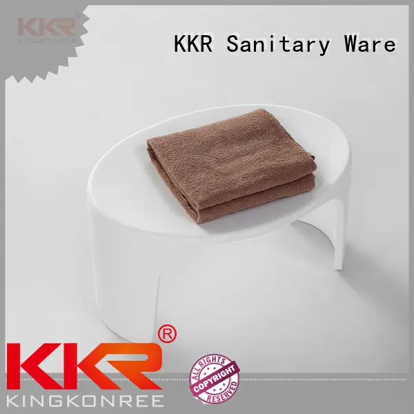 Small Size Bathroom Furniture Solid Surface Bath Stool KKR-Stool -D 1