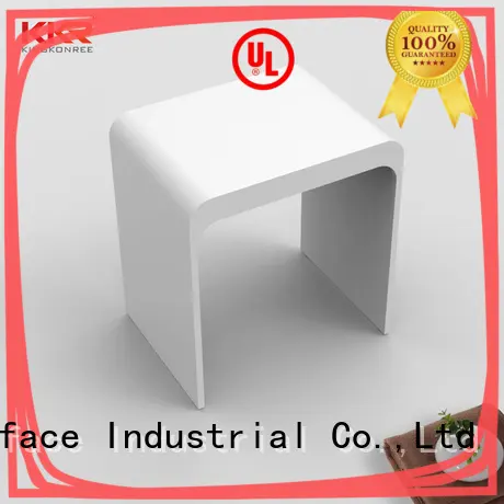 Sanitary Ware Solid Surface Acrylic Stone Bathroom Stool KKR-Stool-H 1