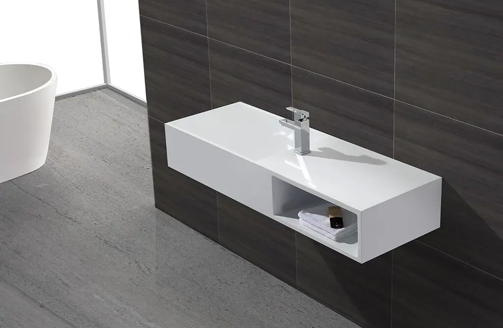 KingKonree 450 wall hung basin design for hotel 2