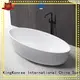 White modern stone bath tub and solid surface freestanding bathtub KKR-B088 1