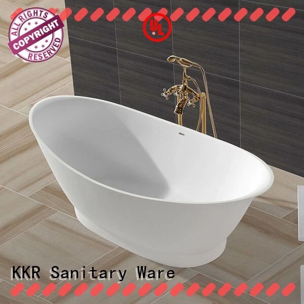High-End Solid Surface Bathtub With Oval Shape KKR-B010 1