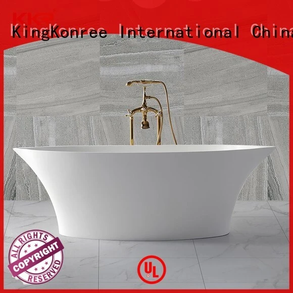 Bathroom furniture polymarble acrylic solid surface freestanding bathtub KKR-B011 1