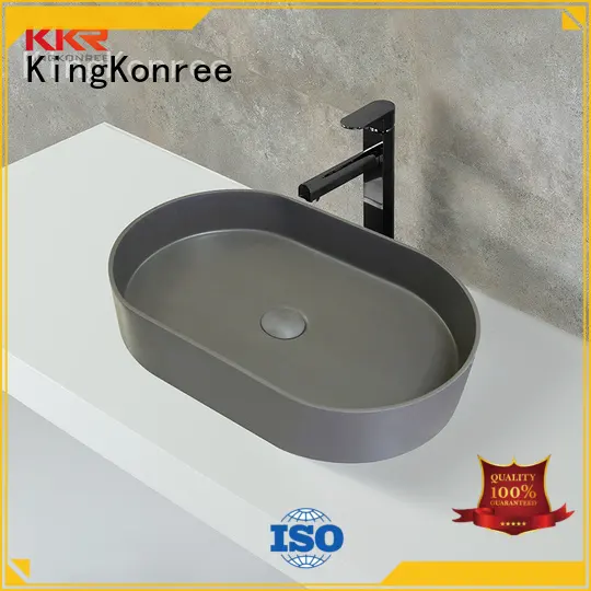 New Design High Quality Black Outside White Inside Above Counter Wash Basin KKR-1057 1