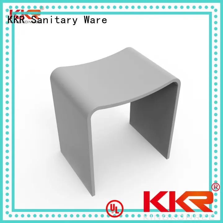 Best-selling Acrylic Solid Surface Bathroom Stool With Kinds Of Color For Choice KKR-Stool-B 1